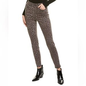 GOOD AMERICAN Good Legs Gray Leopard Print High Rise Skinny Jeans Size 4/27